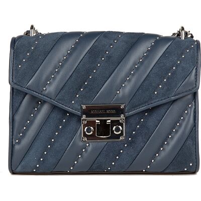 Michael Kors - Sac bandoulière en Cuir Jet Set M bleu marine - 23x16x7 cm OS - Publicité Michael Kors - Sac bandoulière en Cuir Jet Set M bleu marine - 23x16x7 cm OS - Publicité
