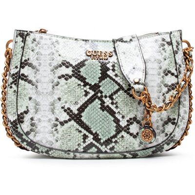 Guess - Sac porté épaule Abey python vert - 29.5x22x7.5 cm OS - Publicité Guess - Sac porté épaule Abey python vert - 29.5x22x7.5 cm OS - Publicité