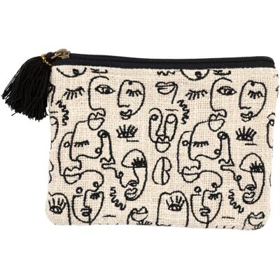 Sema Design - Pochette Terre Brulé écru/noir - 21x15 cm OS - Publicité Sema Design - Pochette Terre Brulé écru/noir - 21x15 cm OS - Publicité