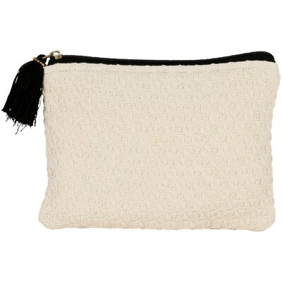 Sema Design - Pochette Maderia écru/émeraude - 21x15 cm OS - Publicité Sema Design - Pochette Maderia écru/émeraude - 21x15 cm OS - Publicité