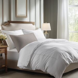 Victor & Hugo - Parure drap plat + drap-housse + taies rectangles satin de coton - Cannes blanc 180x200 cm - Publicité Victor & Hugo - Parure drap plat + drap-housse + taies rectangles satin de coton - Cannes blanc 180x200 cm - Publicité