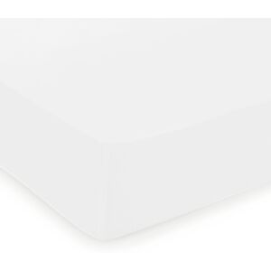 Victor & Hugo - Drap-housse satin de coton - Uni Blanc 01 160x200 cm - Publicité Victor & Hugo - Drap-housse satin de coton - Uni Blanc 01 160x200 cm - Publicité
