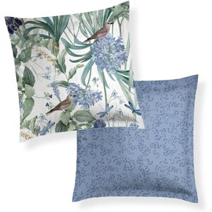 Victor & Hugo - Taie d'oreiller satin de coton - Jardin du paradis Blanc - 2x(63x63 cm) 63x63 cm - Publicité Victor & Hugo - Taie d'oreiller satin de coton - Jardin du paradis Blanc - 2x(63x63 cm) 63x63 cm - Publicité