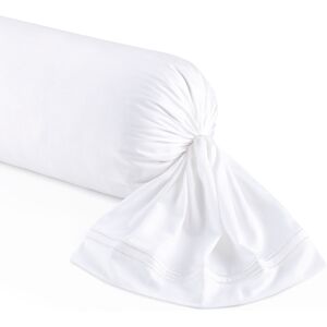 Victor & Hugo - Taie de traversin satin de coton - Cannes blanc - 43x210 cm OS - Publicité Victor & Hugo - Taie de traversin satin de coton - Cannes blanc - 43x210 cm OS - Publicité