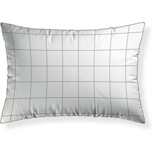 Victor & Hugo - Set de 2 taies d'oreiller satin de coton - Caroline Blanc/Taupe - 2x(50x70 cm) 50x70 cm - Publicité Victor & Hugo - Set de 2 taies d'oreiller satin de coton - Caroline Blanc/Taupe - 2x(50x70 cm) 50x70 cm - Publicité