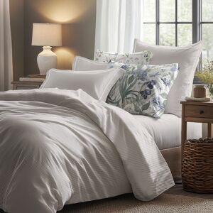 Victor & Hugo - Parure maxi drap plat + drap-housse + taies rectangles coton percale - Aix-Marseille Taupe 180x200 cm - Publicité Victor & Hugo - Parure maxi drap plat + drap-housse + taies rectangles coton percale - Aix-Marseille Taupe 180x200 cm - Publicité