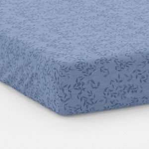 Victor & Hugo - Drap-housse satin de coton - Frêne à fleurs Bleu 140x200 cm - Publicité Victor & Hugo - Drap-housse satin de coton - Frêne à fleurs Bleu 140x200 cm - Publicité