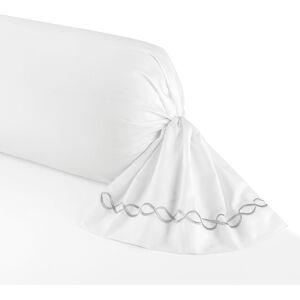 Victor & Hugo - Taie de traversin satin de coton - Douceur royale Gris/Blanc - 43x210 cm OS - Publicité Victor & Hugo - Taie de traversin satin de coton - Douceur royale Gris/Blanc - 43x210 cm OS - Publicité