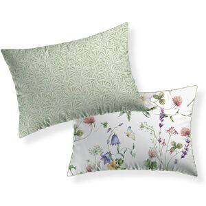 Victor & Hugo - Taie d'oreiller satin de coton - Feuilles d'amour Vert - 2x(50x70 cm) 50x70 cm - Publicité Victor & Hugo - Taie d'oreiller satin de coton - Feuilles d'amour Vert - 2x(50x70 cm) 50x70 cm - Publicité