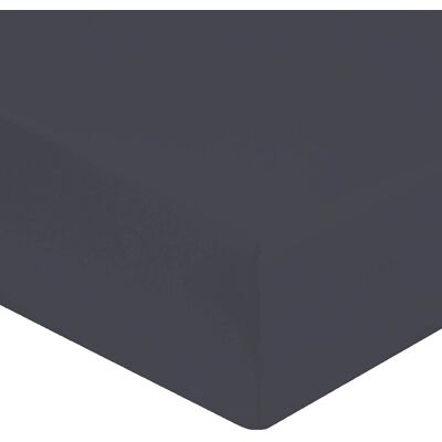 United by PDC - Drap housse 100% Satin de Coton bonnet 30 cm anthracite 80x200 cm - Publicité United by PDC - Drap housse 100% Satin de Coton bonnet 30 cm anthracite 80x200 cm - Publicité