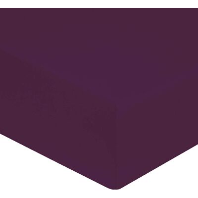 United by PDC - Drap housse 100% Satin de Coton bonnet 30 cm aubergine 200x200 cm - Publicité United by PDC - Drap housse 100% Satin de Coton bonnet 30 cm aubergine 200x200 cm - Publicité