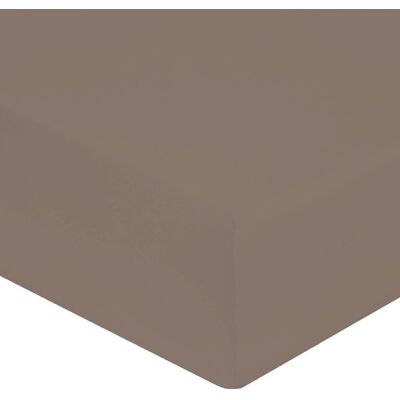 United by PDC - Drap housse 100% Percale de Coton bonnet 30 cm taupe 200x200 cm - Publicité United by PDC - Drap housse 100% Percale de Coton bonnet 30 cm taupe 200x200 cm - Publicité