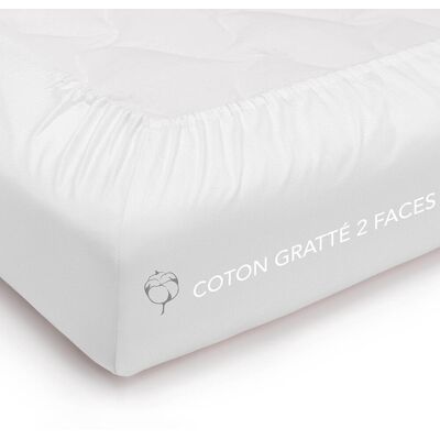 Perle de Coton - Protège-matelas 100% Coton Della blanc 100x200 cm - Publicité Perle de Coton - Protège-matelas 100% Coton Della blanc 100x200 cm - Publicité