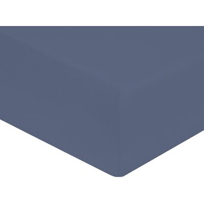 United by PDC - Drap housse 100% Satin de coton bonnet 30 cm bleu jean 90x200 cm - Publicité United by PDC - Drap housse 100% Satin de coton bonnet 30 cm bleu jean 90x200 cm - Publicité