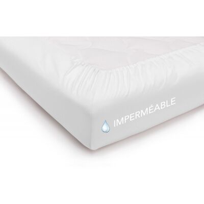 Perle de Coton - Protège matelas respirant et traité anti acariens blanc 180x200 cm - Publicité Perle de Coton - Protège matelas respirant et traité anti acariens blanc 180x200 cm - Publicité