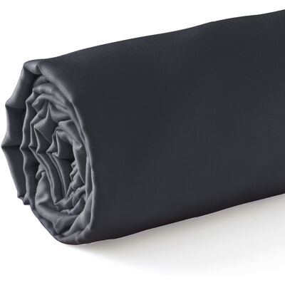 Christian Laurier - Drap-housse satin de coton gris 03 140x200 cm - Publicité Christian Laurier - Drap-housse satin de coton gris 03 140x200 cm - Publicité