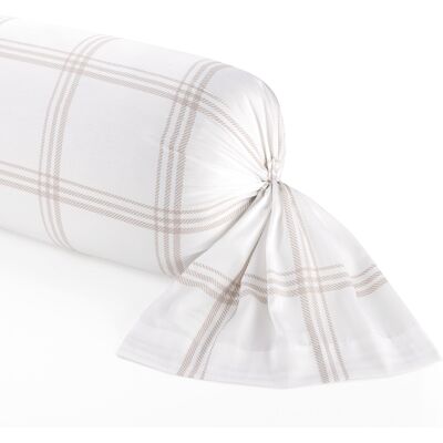 Christian Laurier - Taie de traversin satin de coton Apolline taupe - 43x210 cm OS - Publicité Christian Laurier - Taie de traversin satin de coton Apolline taupe - 43x210 cm OS - Publicité