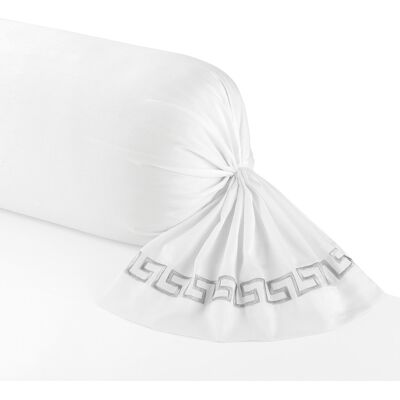 Christian Laurier - Taie de traversin satin de coton Reine de nuit gris/blanc - 43x210 cm OS - Publicité Christian Laurier - Taie de traversin satin de coton Reine de nuit gris/blanc - 43x210 cm OS - Publicité