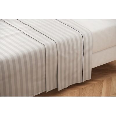 Perle de Coton - Drap plat en coton de satin Meryl multicolore - 270X300cm 270x300 cm - Publicité Perle de Coton - Drap plat en coton de satin Meryl multicolore - 270X300cm 270x300 cm - Publicité