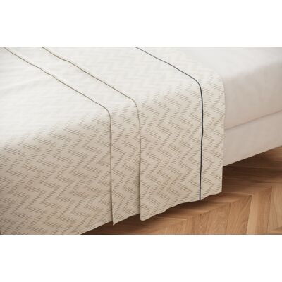 Perle de Coton - Drap platen coton de satin Wild gris - 270X300cm 270x300 cm - Publicité Perle de Coton - Drap platen coton de satin Wild gris - 270X300cm 270x300 cm - Publicité