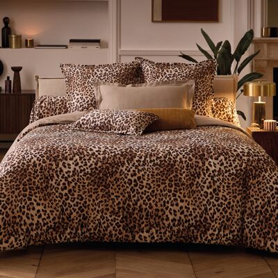 Abaco - Housse de couette + taie d'oreiller 63x63 satin de coton Élégance sauvage brun clair - 140x200 cm 140x200 cm - Publicité Abaco - Housse de couette + taie d'oreiller 63x63 satin de coton Élégance sauvage brun clair - 140x200 cm 140x200 cm - Publicité