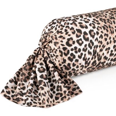 Abaco - Taie de traversin satin de coton Élégance sauvage brun clair - 43x210 cm OS - Publicité Abaco - Taie de traversin satin de coton Élégance sauvage brun clair - 43x210 cm OS - Publicité