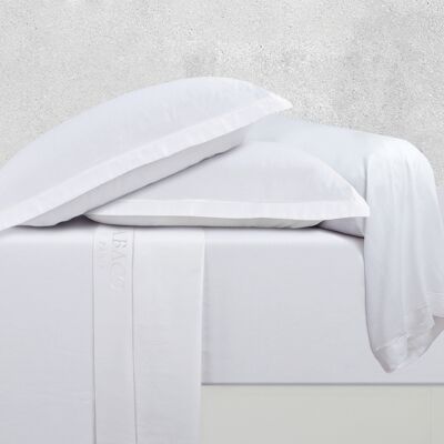 Abaco - Ensemble de draps Maxi taie carrée satin de coton Uni 1 baratta blanc 01 90x200 cm - Publicité Abaco - Ensemble de draps Maxi taie carrée satin de coton Uni 1 baratta blanc 01 90x200 cm - Publicité