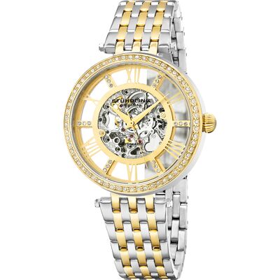 Stuhrling - Montre Femme en Acier Automatique Legacy argenté/doré OS - Publicité Stuhrling - Montre Femme en Acier Automatique Legacy argenté/doré OS - Publicité