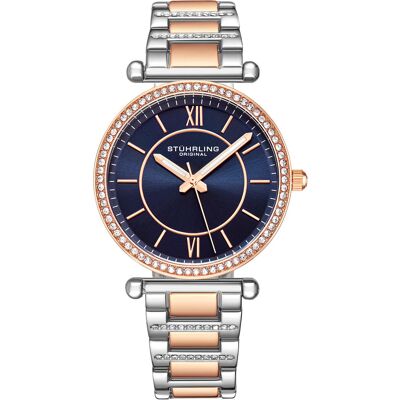 Stuhrling - Montre Femme en Acier Quartz Symphony argenté/rosé OS - Publicité Stuhrling - Montre Femme en Acier Quartz Symphony argenté/rosé OS - Publicité