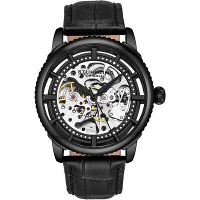 Stuhrling - Montre Homme Automatique Legacy en Cuir noire OS - Publicité Stuhrling - Montre Homme Automatique Legacy en Cuir noire OS - Publicité