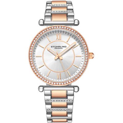 Stuhrling - Montre Femme en Acier Quartz Symphony argenté/rosé OS - Publicité Stuhrling - Montre Femme en Acier Quartz Symphony argenté/rosé OS - Publicité