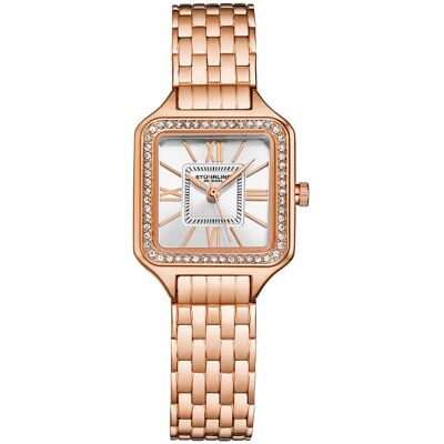 Stuhrling - Montre Femme en Acier Quartz Symphony rose doré OS - Publicité Stuhrling - Montre Femme en Acier Quartz Symphony rose doré OS - Publicité