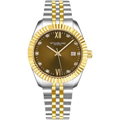 Stuhrling - Montre Femme en Acier Quartz Symphony argenté/doré OS - Publicité Stuhrling - Montre Femme en Acier Quartz Symphony argenté/doré OS - Publicité