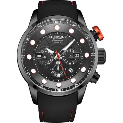 Stuhrling - Montre Homme en Silicone Quartz Chronographe Aquatic Force grise OS - Publicité Stuhrling - Montre Homme en Silicone Quartz Chronographe Aquatic Force grise OS - Publicité