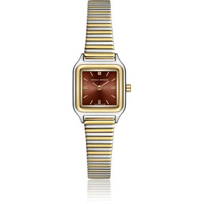 Monica Monaco - Montre en quartz pour femme rayons de soleil argenté/doré OS - Publicité Monica Monaco - Montre en quartz pour femme rayons de soleil argenté/doré OS - Publicité