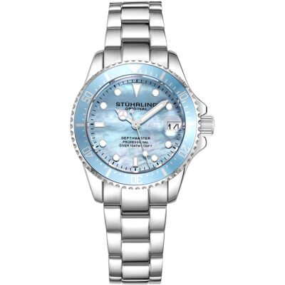 Stuhrling - Montre Femme en Acier Quartz Symphony argenté/bleu clair OS - Publicité Stuhrling - Montre Femme en Acier Quartz Symphony argenté/bleu clair OS - Publicité