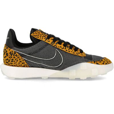 Nike - Baskets en Cuir & Toile Waffle Racer 2X noir/orange 36,5 - Publicité Nike - Baskets en Cuir & Toile Waffle Racer 2X noir/orange 36,5 - Publicité