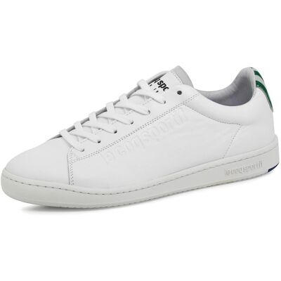 Le Coq Sportif - Sneakers en Cuir Blazon Sport Made in France blanc/vert 36 - Publicité Le Coq Sportif - Sneakers en Cuir Blazon Sport Made in France blanc/vert 36 - Publicité