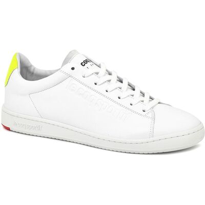 Le Coq Sportif - Sneakers en Cuir Blazon Sport Made in France blanc/jaune 36 - Publicité Le Coq Sportif - Sneakers en Cuir Blazon Sport Made in France blanc/jaune 36 - Publicité