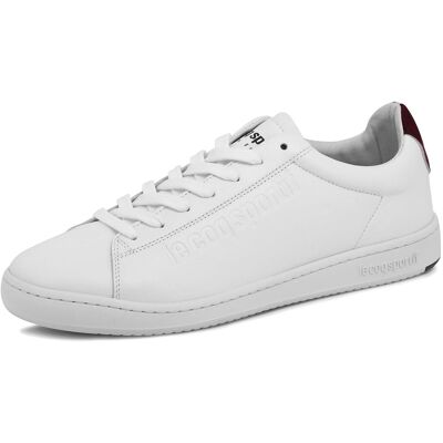 Le Coq Sportif - Sneakers en Cuir Blazon Sport Made in France blanc/bordeaux 36 - Publicité Le Coq Sportif - Sneakers en Cuir Blazon Sport Made in France blanc/bordeaux 36 - Publicité