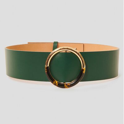 Tara Jarmon - Ceinture en Cuir Lauren cactus T.80 - Publicité Tara Jarmon - Ceinture en Cuir Lauren cactus T.80 - Publicité