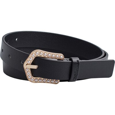 Cavalli Class - Ceinture avec boucle perle CCBT0023 noire T.95 - Publicité Cavalli Class - Ceinture avec boucle perle CCBT0023 noire T.95 - Publicité
