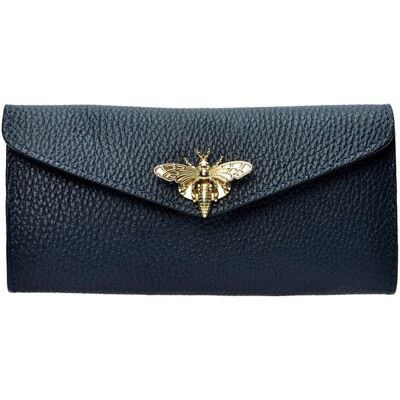 Anna Luchini - Portefeuille en cuir SBV 59 bleu foncé - 9x19x/ cm OS - Publicité Anna Luchini - Portefeuille en cuir SBV 59 bleu foncé - 9x19x/ cm OS - Publicité