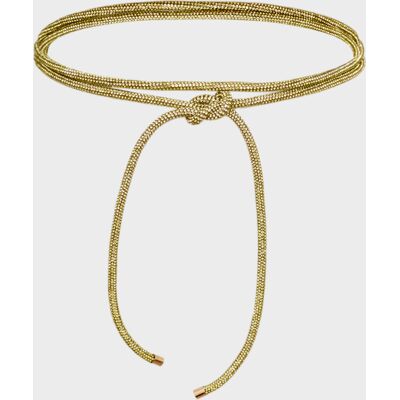 Nali - Ceinture multifonction en corde avec pierres jaune OS - Publicité Nali - Ceinture multifonction en corde avec pierres jaune OS - Publicité