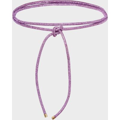 Nali - Ceinture multifonction en corde avec pierres lilas OS - Publicité Nali - Ceinture multifonction en corde avec pierres lilas OS - Publicité