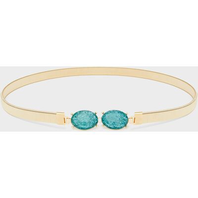 Nali - Ceinture élastique helis boucle en résine turquoise OS - Publicité Nali - Ceinture élastique helis boucle en résine turquoise OS - Publicité