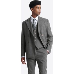 Devred - Veste de costume croisée en laine anthracite 54 - Publicité Devred - Veste de costume croisée en laine anthracite 54 - Publicité