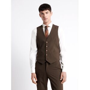 Devred - Gilet de costume rayé marron café L - Publicité Devred - Gilet de costume rayé marron café L - Publicité