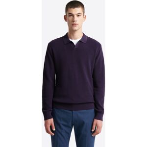 Devred - Pull col derby en coton aubergine M - Publicité Devred - Pull col derby en coton aubergine M - Publicité