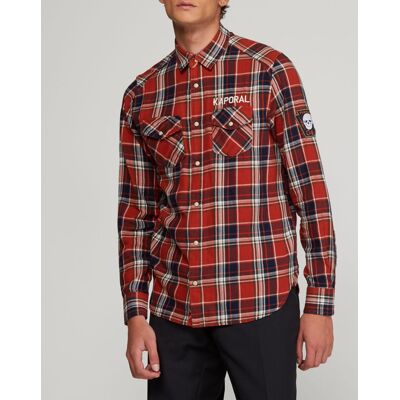 Kaporal 5 - Chemise Regular Fit Ouest carreaux orange/marine/écru S - Publicité Kaporal 5 - Chemise Regular Fit Ouest carreaux orange/marine/écru S - Publicité